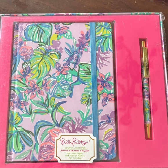 Lilly Pulitzer Pink and Green Floral Journal Set - Picture 3 of 5